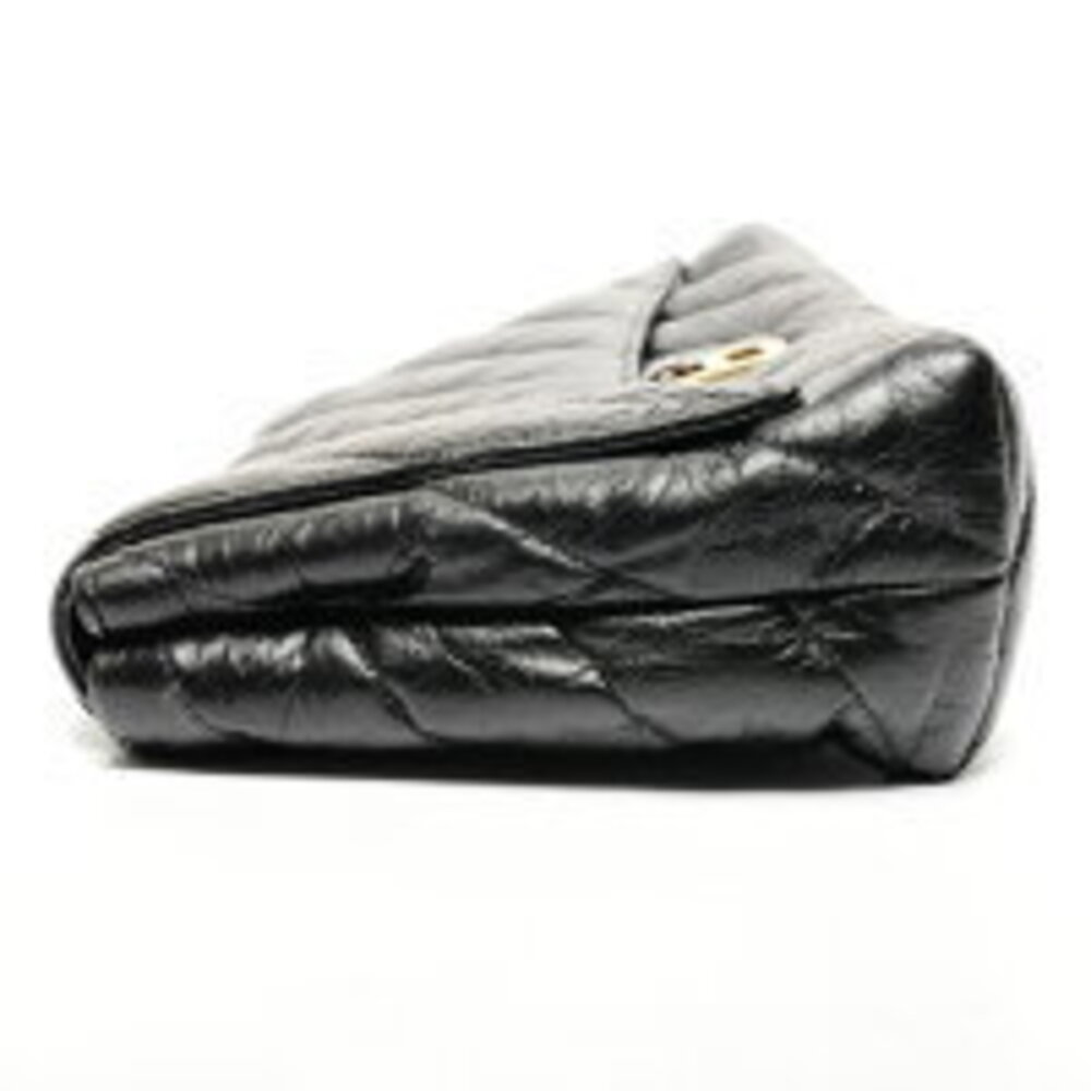 Balenciaga Leather Crushed Clutch Bag Black - Picture 3 of 11